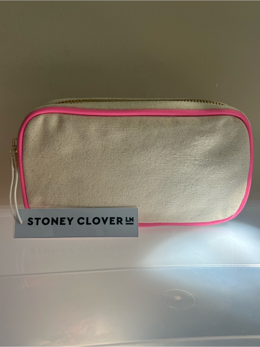 Stoney Clover Canvas 8 Nylon Small Pouch  with Pink (Flamingo) NWT